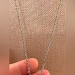 Silver and Gold Cross Mixed Metal Pendant Necklace dog tag dainty chain Photo 3