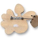 Vintage Crazy Mountain Pin Wooden Turkey Tan Brown Give Thanks Brooch Photo 5