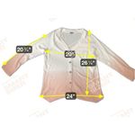 Torrid  Women 0X Blush‎ Dip-Dye Brushed Waffle Knit Tunic Pullover White Shirt Photo 10