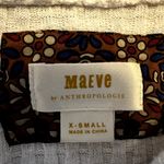 Anthropologie Maeve by Addie Ruffle Hacci Pullover Knit Cowl Neck White XS Photo 2