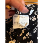 Byer California Vintage Skirt Size 7 Black White Floral Photo 4