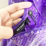 Retrofête Retrofete Lucie Sequin Lace Semi Sheer Maci Dress Amethyst Purple Medium NEW Photo 11