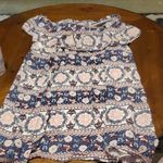 Rue 21 Blue and Pink Patterned Blouse Photo 0
