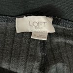 Loft  High Waist Wide Leg Pants Black Gray Pin Stripe Photo 1