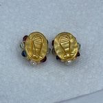 Liz Claiborne Vintage clip beaded faux pearl earrings Photo 7