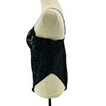 Vintage Black Satin Lace Sexy Teddy Lingerie Large Womens Photo 2