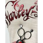 Harley Davidson Women's Love To Role Heart Crown Print T Shirt Beige Size Small White Photo 2