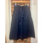 COS  Wide Leg Navy Belted Culottes Cropped Pants Size 2 Photo 4