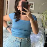 Live in the Moment Blue Crop Top Photo 0