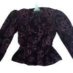 Gunne Sax  size 11 small black purple glitter dark goth academia vamp whimsi Photo 0