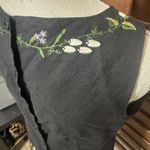 VTG 90s Jennifer Eden Embroidered Black Sleeveless Top Size 8 Button Back Top Photo 3