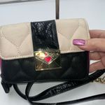Betsey Johnson  Heart Quilted Love Letter Cross Body Bag Clutch Purse Double Zipp Photo 1