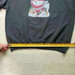None Vintage Black HoHoHo Santa Sweatshirt Air Waves Inc. By Joan Elliott Size 2XL Photo 9