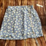 No Boundaries Women's Sexy Elastic Waist Open Side Hem Print Mini Skirt Size M Photo 4