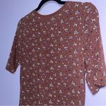 Duluth Trading Co Free Range Organic Cotton Floral Stretch Night Dress Lounge Brown Photo 7