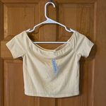 PacSun  Size Small Yellow Gingham Women's Teen Girl Crop Shirt New with tag NWT Photo 0