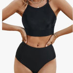 Herseas 2 Piece Size M Bikini Set for Women Cute Color Black. A Photo 0