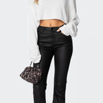 Edikted  Leather Flare Pants Photo 0