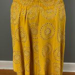 NWT Hotel Particulier eyelet asymmetrical skirt yellow gold size small Photo 6