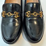 Circus by Sam Edelman Circus NY by Sam Edelman Deana Loafers Black Patent Gold Chain Size 10 Photo 2