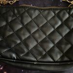 Boutique Black Leather Purse Handbag Quilted Hand & Crossbody Strap 9”W X 5”H Photo 4