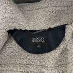 Badgley Mischka  Overcoat Jacket Sz M Faux Shearling Leather Black Aviator​ Photo 10