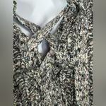 Aerie  Gray Chunky Knit XL Sweater Confetti Threads Lace-Up Pullover Photo 7