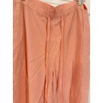 Silk House 100% Silk Cropped Wide Leg Drawstring Pants‎ Size S Peach Pink Photo 1