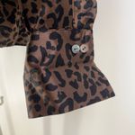 Vintage Y2K Lord & Taylor Silk Brown Leopard Printed Shirt Top Size 14W Photo 3