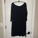 To The Max Black Scoop Neck Dress Women's‎ XL Pockets 3/4 Sleeves Knee Length Photo 2