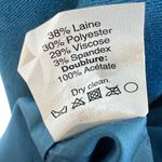 J.Crew  Suiting Sleeveless Dress Blue 12 Wool Blend Ruffles Pencil Dress Office Photo 8