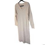 River Island  Dawn Long Sleeve Rib Maxi Sweater Dress - Cream Size M Photo 5
