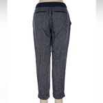 Athleta Stripe Bali Linen Pull-on Ankle Pant in Blue Stripe Women’s Size 12 L Photo 2