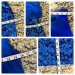 AQUA  Royal Blue Chiffon Blouson Sequin Mini Dress Women’s 2 Party Cocktail NYE Photo 5