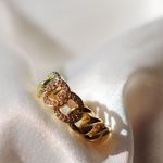 Boutique Adjustable Diamond Chain Ring 4-9 Photo 0