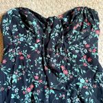 VICI NWT- Stone Valley Strapless Floral Black & Blue Print Mini Dress Photo 3