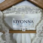 Kiyonna Bridal Bella Lace Dress Ivory 3/4 Sleeve V Neck Wedding Size 0x (10 Photo 2