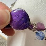 Venue Purple Beaded Artsy Necklace Womens Jewelry Layered Two Strand Photo 4