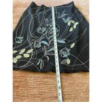 Loft Women's Black Silk Skirt Size 6 Blue & Yellow Floral Print Lined Size 10 Photo 3