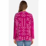 Johnny Was Embroidered Ellen Oversized Velvet Tunic Top XS Photo 2