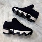 iRi NYC WES I Black Outline Low Top Sneakers Size EU 34.5 (US 4.5) Photo 6