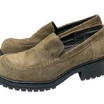 Predictions Vintage 90s  Brown Leather Heeled Loafers Photo 0