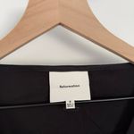 Reformation  8 NWOT Caily Top Black Slit Cut Hook & Eye V Neck Minimal Grunge Photo 3