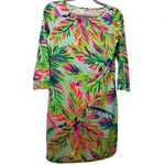Lilly Pulitzer  Pima Cotton Shift Dress Size Small 3/4 Sleeves Tropical Vacation Photo 0