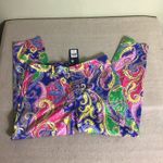 Ralph Lauren Women Sporty Vibrant Paisley Print golf Pants 6 NWT Stretch Comfort Blue Photo 3