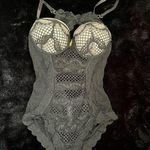 Daisy Fuentes Black Lace Cutout Bodysuit - Size Small Photo 0
