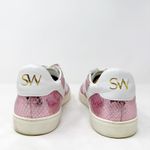 Stuart Weitzman [] Daryl Pink Metallic Snake Embossed Leather Sneakers Size 8.5 Photo 4