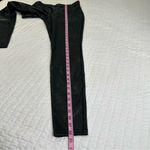 Hue Leatherette Black Faux Leather Trim Leggings Photo 7