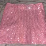 White Fox Boutique  Sequin Mini Skirt Pink Photo 0