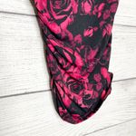 Wet Seal Vintage Y2K Black & Pink Floral One-Shoulder Ruched Side Top Size XS Photo 5